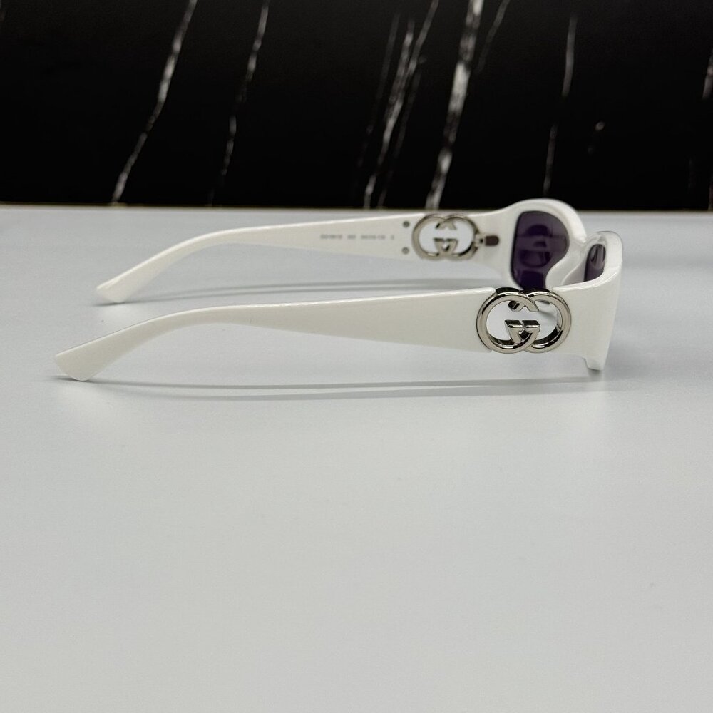 NEW GUCCI GG1661S 003 WOMEN WHITE SUNGLASSES GUCCI - Picture 6 of 11
